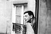 Georges Perec à sa fenetre, Rue des Quatrefages, Paris 1965 - http://www. babettemangolte.com/